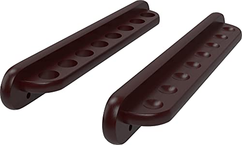 Viper 2-Piece Traditional Wall Mounted Solid Oak Billiard/Pool Cue Rack, Holds 8 Cues