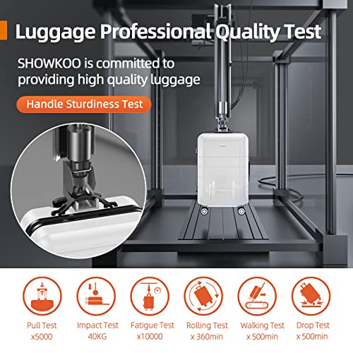 SHOWKOO Luggage Sets Expandable PC+ABS Durable Suitcase Double Wheels TSA Lock Black