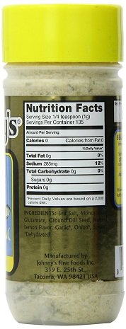 Johnny's Lemon Dill (Original Seafood Seasoning) 4.75oz bottle