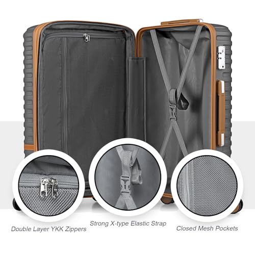 Joyway Expandable Carry on Luggage Sets Airline Approved, Lightweight Hard Shell 20 Inch Carry-on Suitcase with Spinner Wheels