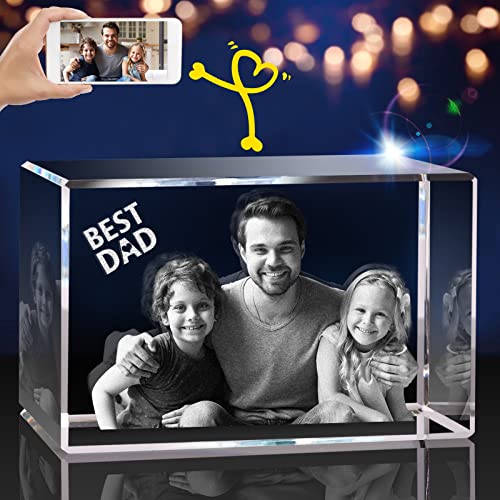 3D Crystal Photo, Customized Gifts for Wife, Women, Him, Her, Dad and Mom. Custom Picture Gifts for Christmas, Birthday, Wedding, Anniversary, Memorial, Picture Gift for Pet Lovers.