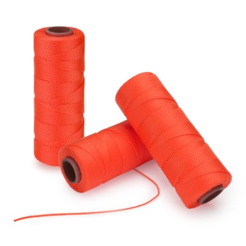 Goldblatt Mason Line, 250 Feet #18 Braided Nylon String Line, Nylon Twine for Gardening or Masonry Tools, Perfect Construction String for A String Level, Twine String for Gardening