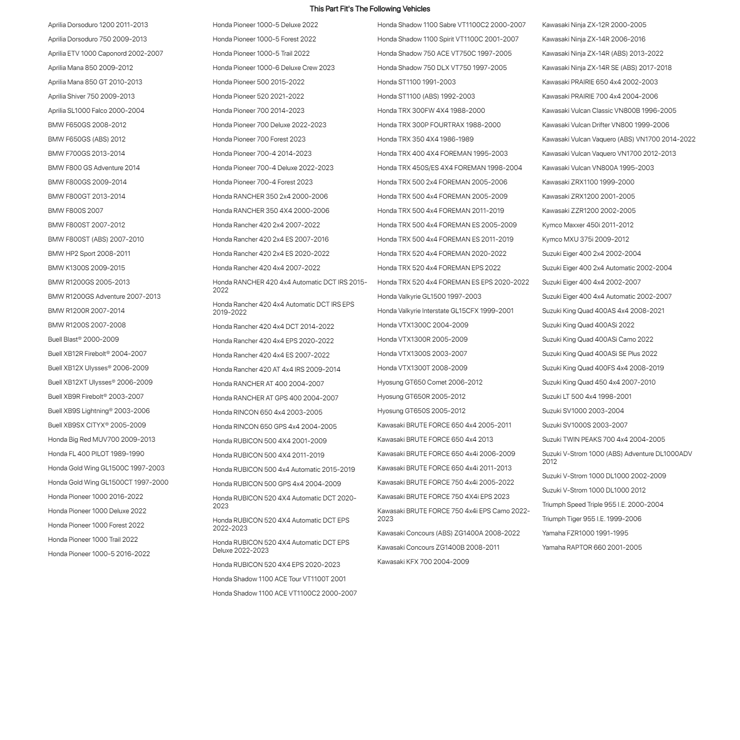 Tusk Tec-Core Battery with Acid TTX14BS Maintenance-Free For HONDA Rancher 420 4x4 2007-2022