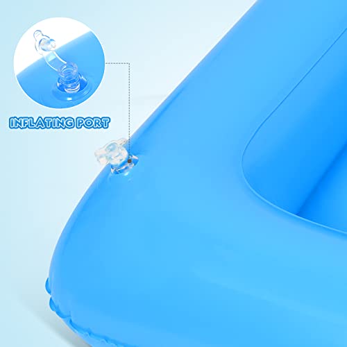 HEMOTON 2Pcs Inflatable Serving Bar, Buffet Cooler with Drain Plug - Salad Picnic Ice Food Server, Food Drink Salad Buffet Tray with 3Pcs Mesh Food Cover, BBQ Pool Party Supplies