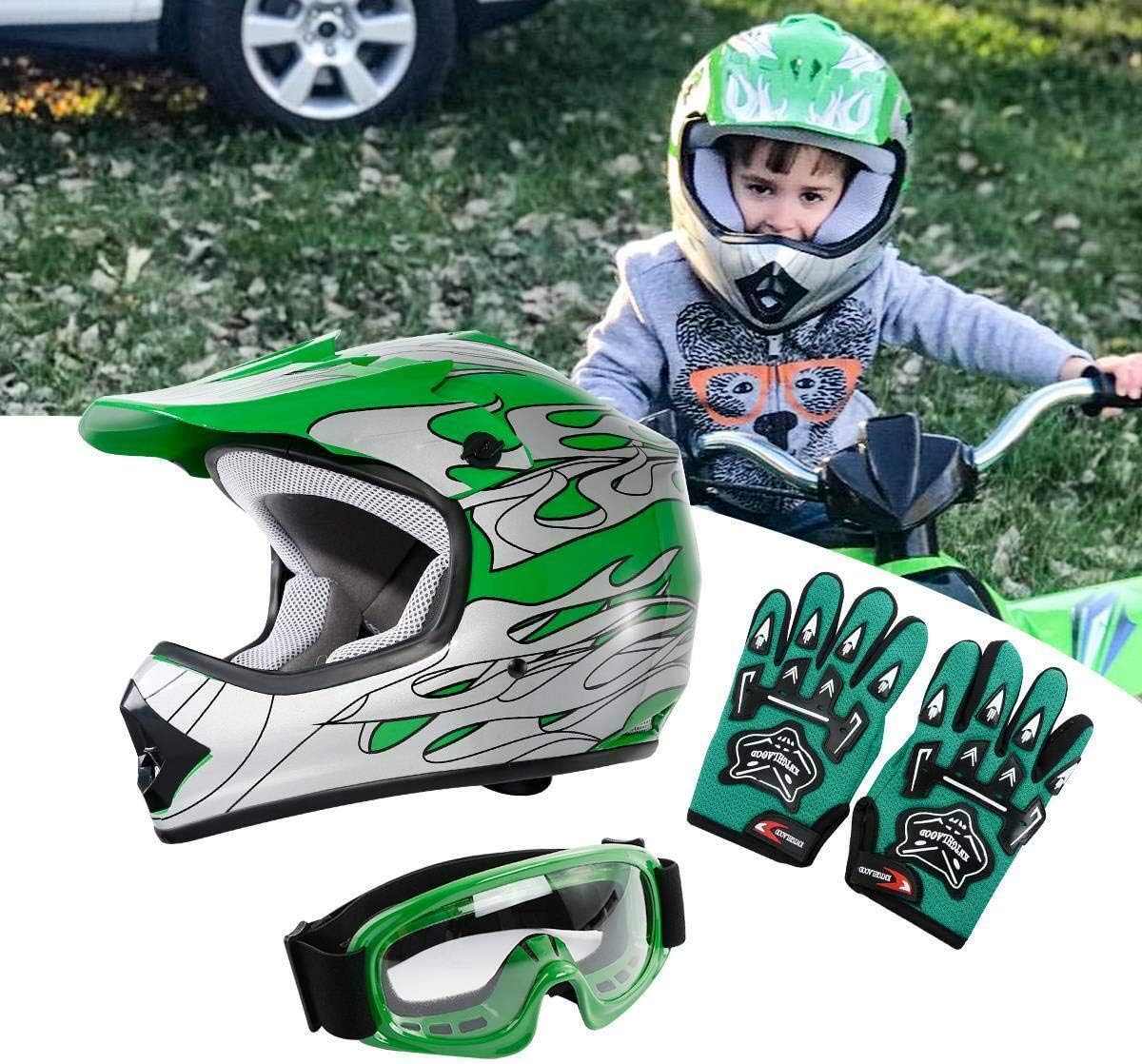 SLMOTO Motocross Helmet DOT Youth & Kids Offroad Street Helmet Dirt Bike Motocross ATV Helmet