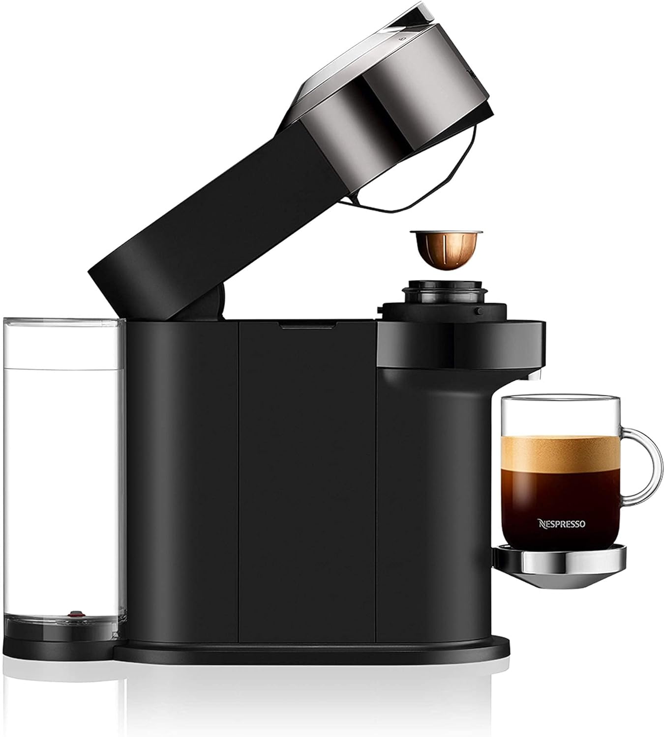 Nespresso De'Longhi Vertuo Next Deluxe by De'Longhi with Aeroccino - Chrome