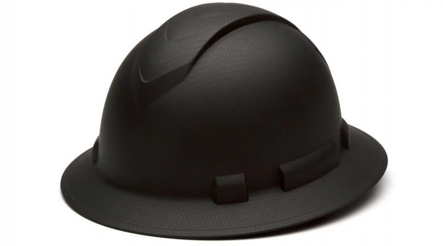 Ridgeline Graphite Pattern Full Brim Hard Hat, Four Point Adjustable Ratchet Suspension