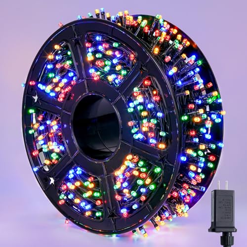 JMEXSUSS 500 LED Orange and Purple Halloween Lights, 173ft Halloween String Lights Outdoor Waterproof, 8 Modes Christmas Tree Light Plug in for Party House Indoor Decor