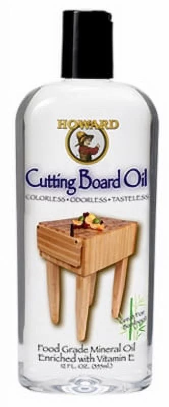 Howard 2PK 12 OZ Butcher Block Wood Oil Food Grade Mineral Oil Helps Prevent Dryi