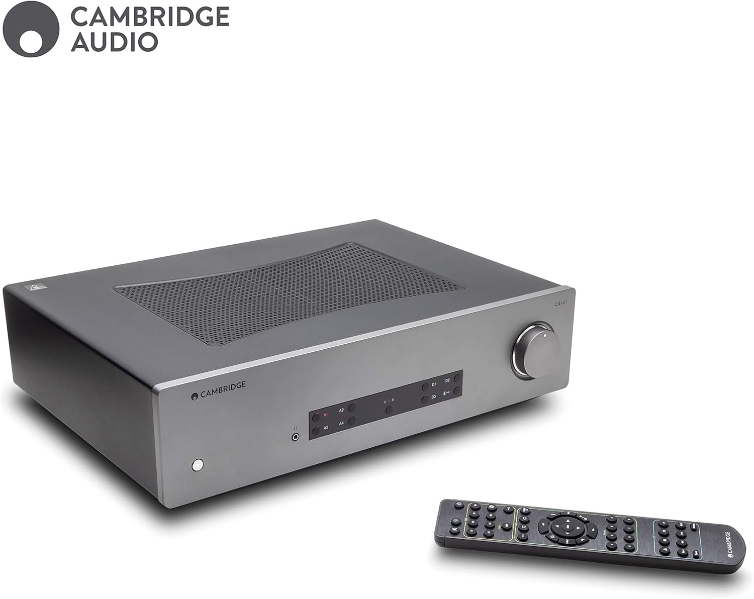 Cambridge Audio CXA81 Stereo Two-Channel Amplifier with Bluetooth and Built-in DAC - 80 Watts Per Channel (Lunar Grey)