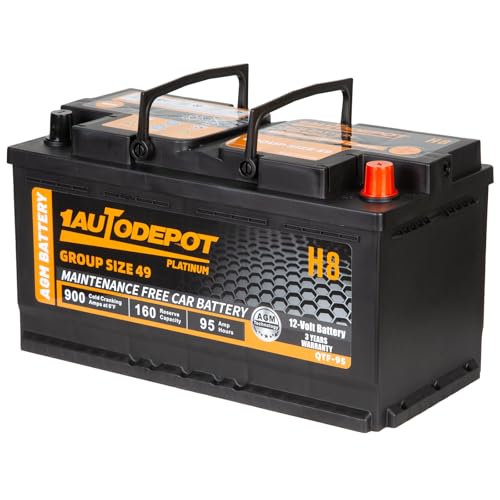 BCI Group 24F Car Battery, 12V 70Ah Automotive Battery Premium Maintenance Free AGM Batteries, 710CCA, 120RC, 36 Months Warranty