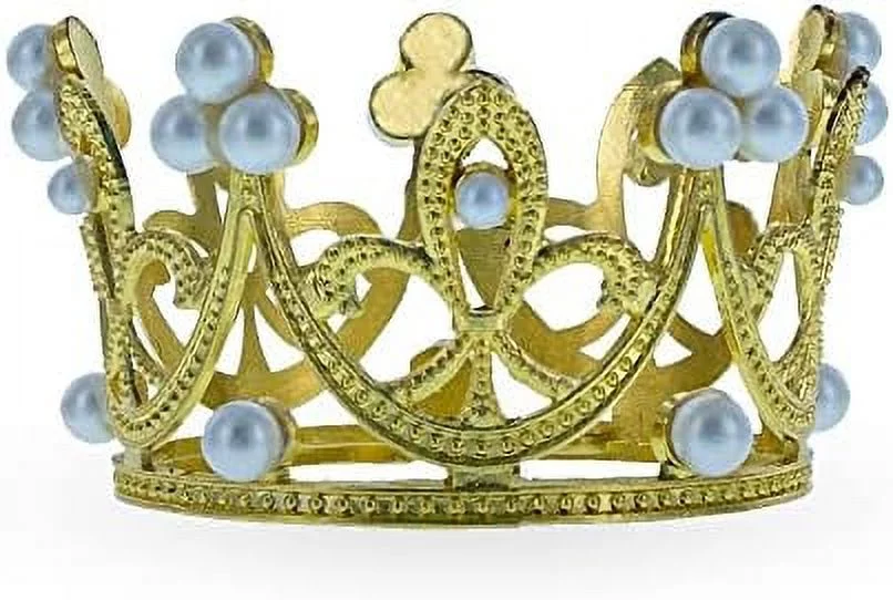 large crown metal and ostrich egg stand holder display