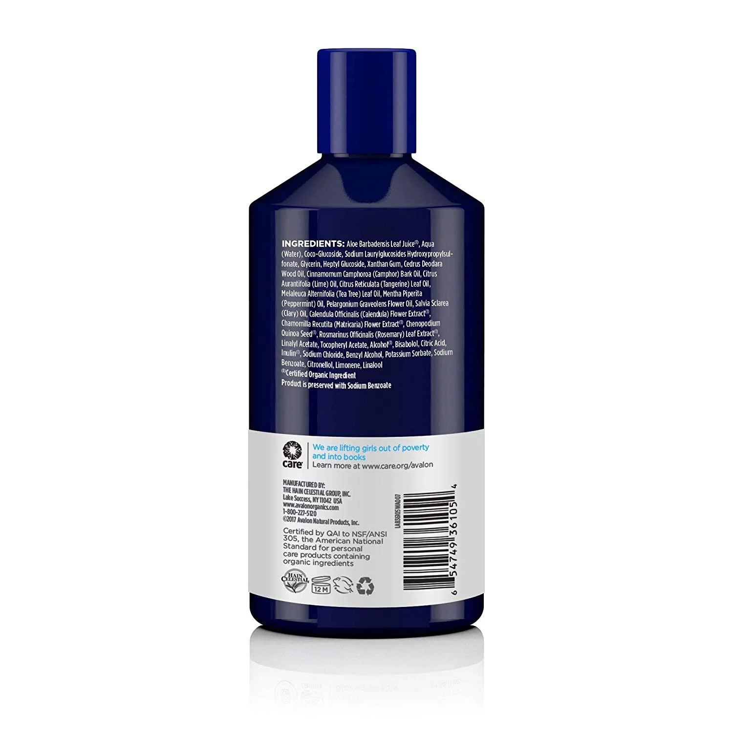 Avalon Organics Scalp Normalizing Therapy Shampoo, Tea Tree Mint, 14 Ounce