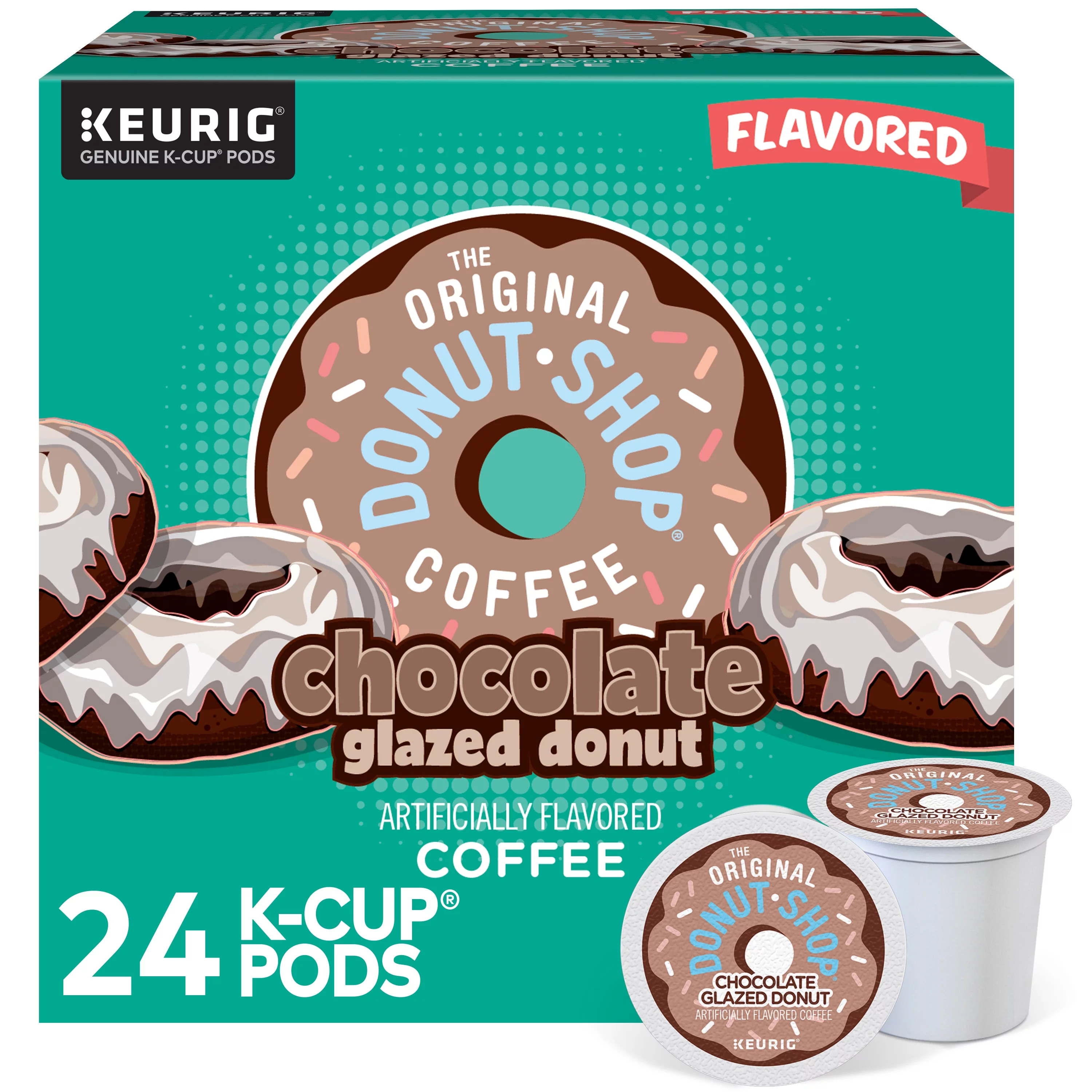 The Original Donut Shop Coffee Chocolate Glazed Donut Keurig Single-Serve K-Cup Pods, Medium Roast Coffee, 24 Count