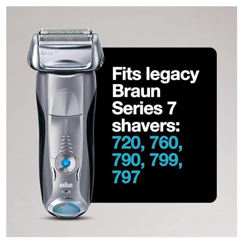 Braun Series 7 70S Electric Shaver Head Replacement, Efficient and Comfortable Shaving, Replace every 18 Months, Compatible with Series 7 Shavers: 720cc, 730cc, 735s, 750cc, 760cc, 790cc, and 795cc