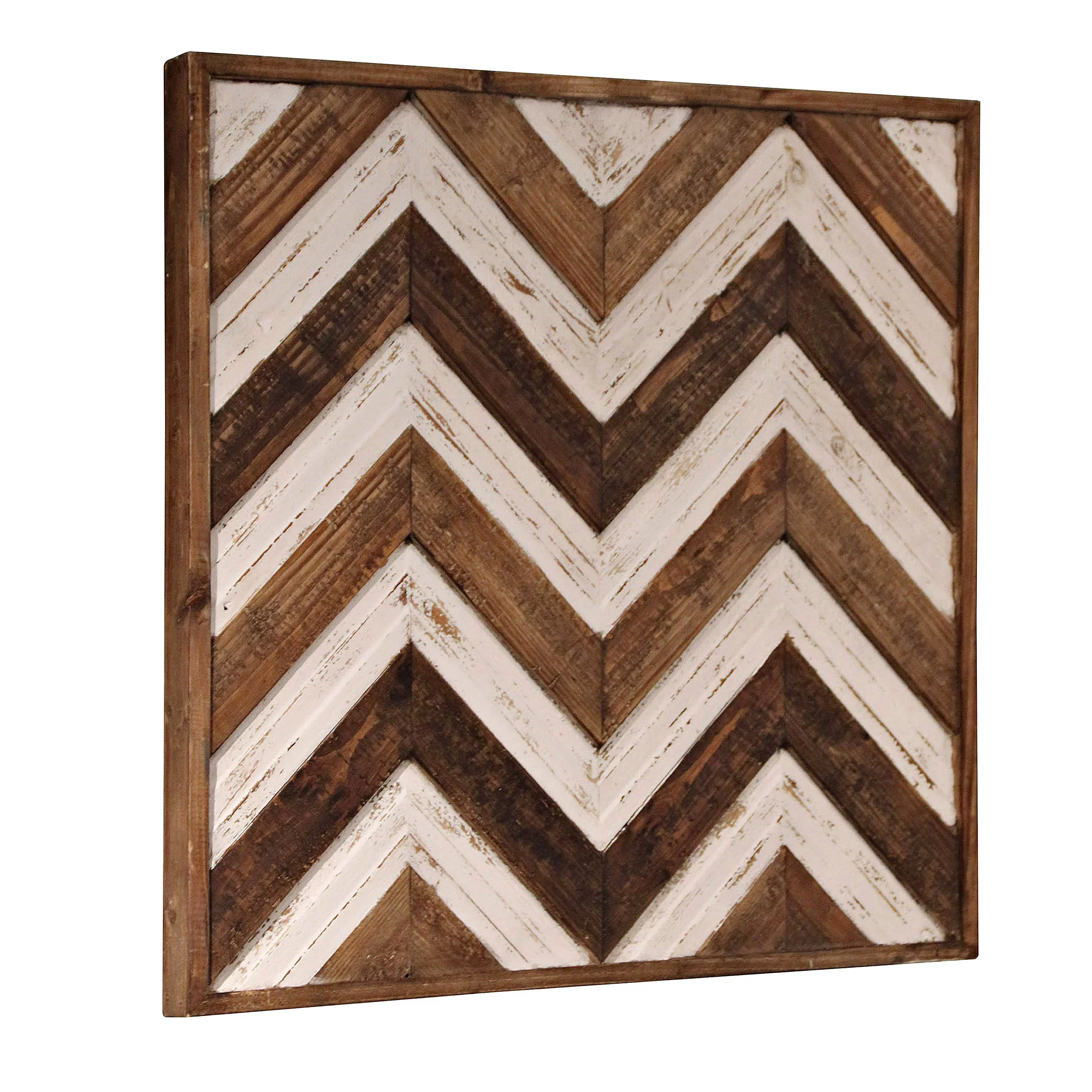 Dwalin - Reclaimed Painted Geometric Design Framed Wood Panel