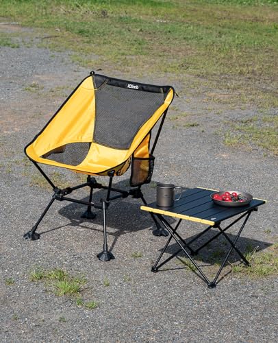 iClimb Ultralight Compact Camping Folding Beach Chair with Anti-Sinking Large Feet