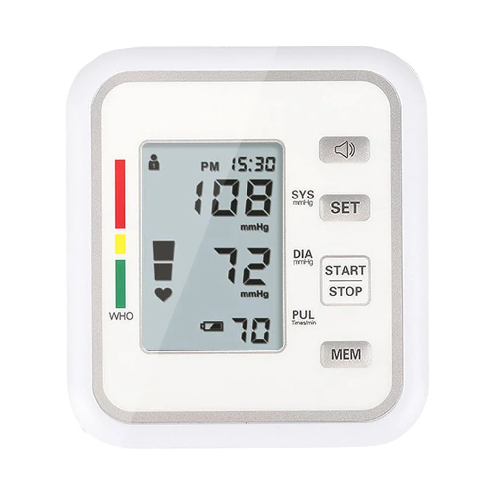 Walmeck Digital Meter, Upper Arm Style Automatic Electronic with Large LCD Display , Intelligent Measurement Tool for Instant Health Status