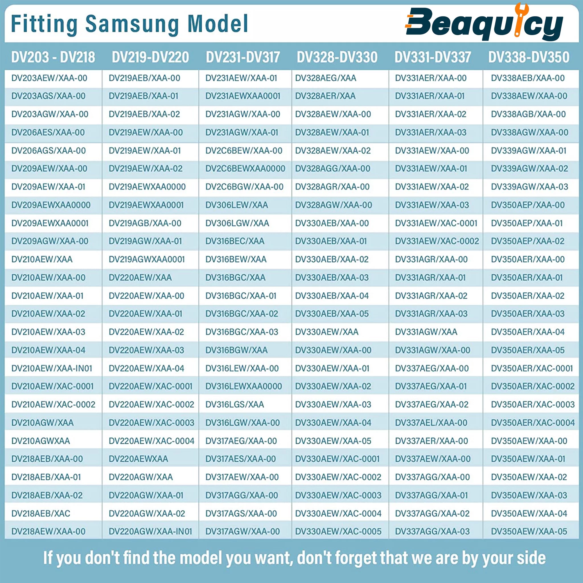 Beaquicy DC97-16782A Dryer Repair Kit Drum Roller Belt 6602-00165 DC93-00634A Idler Pulley