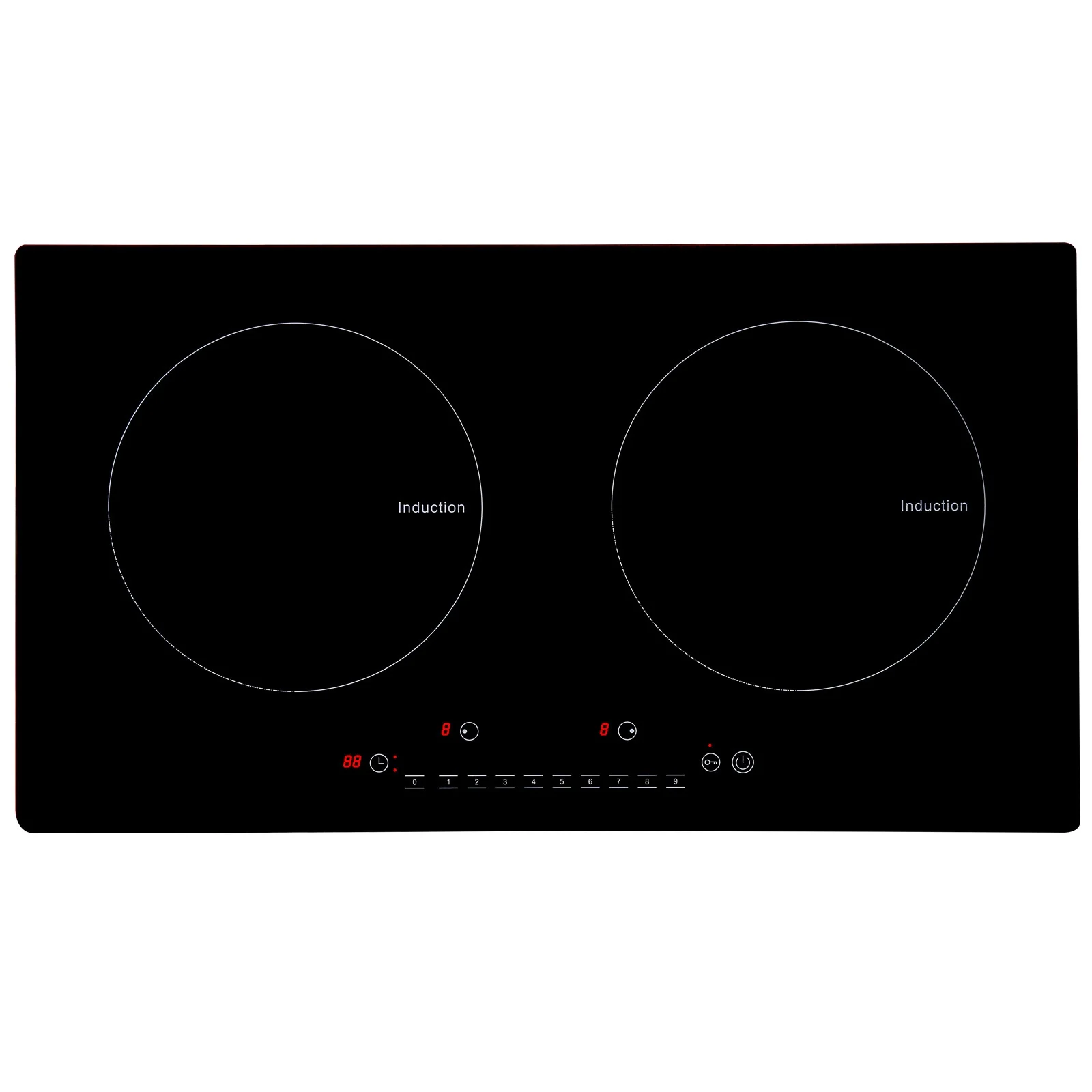 SKYSHALO 2 Burners Ceramic Glass Stove Top Touch Control 24 inch Electric Cooktop