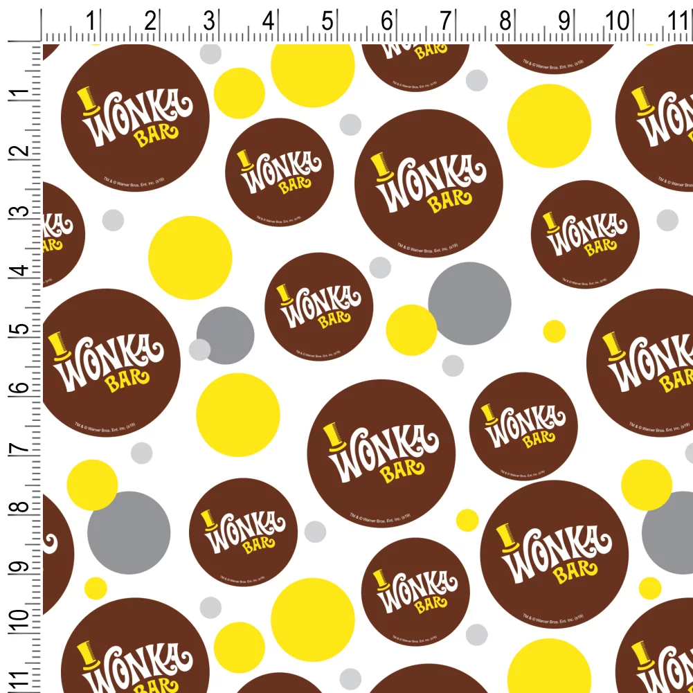 Willy Wonka and the Chocolate Factory Wonka Bar Logo Premium Gift Wrap Wrapping Paper Roll