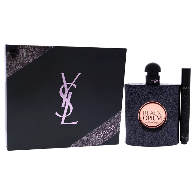 Yves Saint Laurent Black Opium by Yves Saint Laurent for Women - 2 Pc Gift Set 3oz EDP Spray, 2.5 ml Perfume Pen