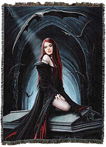 Pure Country Weavers Summon The Reaper Woven Blanket by Anne Stokes - Fantasy Gift Cotton Tapestry Throw - Made in The USA - 72