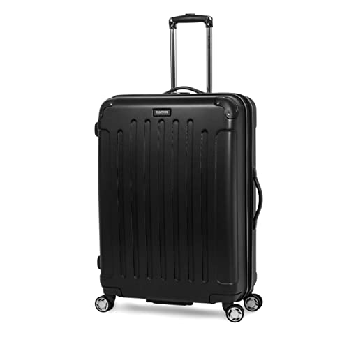 Kenneth Cole REACTION Renegade Luggage Expandable 8-Wheel Spinner Lightweight Hardside Suitcase, Navy Blue, 20-Inch Carry On