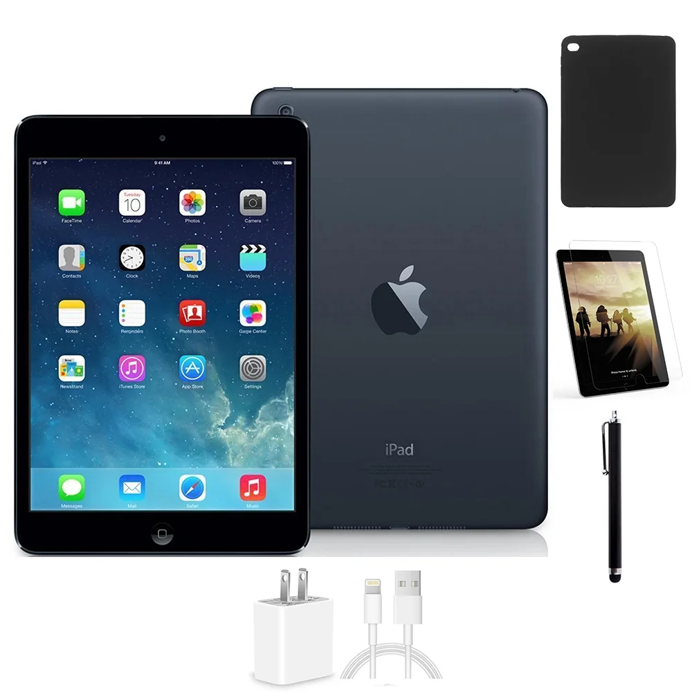 Restored Apple iPad Mini (1st Generation) 7.9-inch, Space Gray, 16GB, Wi-Fi Only, Plus Special Bundle Offer: Case, Tempered Glass, Stylus Pen, and Generic Charger (Refurbished)