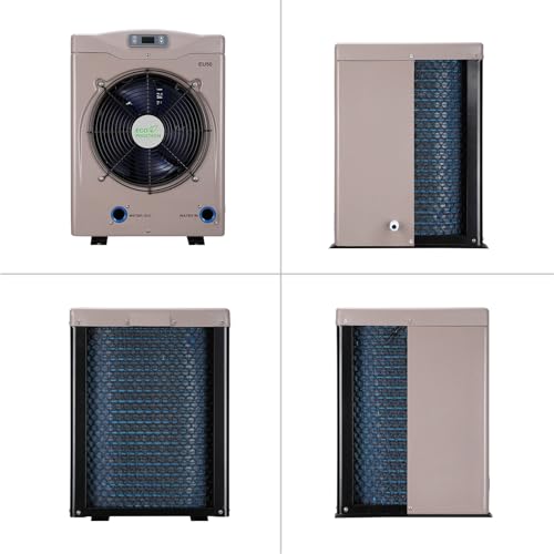 Above Ground Pool Heater EU50, Max 16184BTU Up to 5000gallons Electric Swimming Pool Heat Pumps, Titanium Heat Exchanger, 5.62 COP, 110V/120V, Fits 8/11/15 Foot Pools Heating Pool Warmer