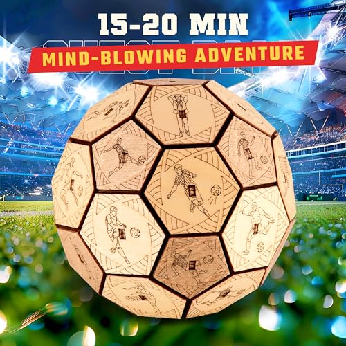 ESC WELT Quest Ball Secret Box - 3D Escape Room Game - Wooden Brain Teaser for Adults & Teens - Ingenious Puzzle with Hidden Compartment - Interactive Family Game