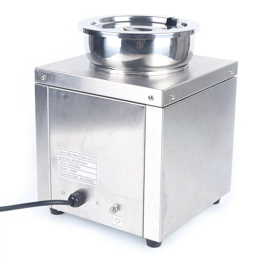 Miumaeov Electric Food Sauce Warmer Heater 150W Single Head Nacho Cheese Warmer Dispenser Machine Stainless Steel Hot Fudge Warmer Electric Cheese Sauce Warmer with 86-230℉ Adjustable Silver