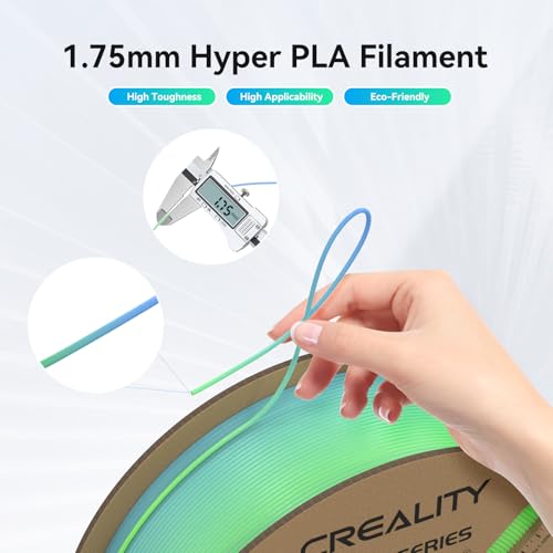 Creality Hyper PLA Filament 1.75mm, 30-600mm/s High Speed 3D Printer Filament, Dimensional Accuracy +/-0.02mm, Fit Most FDM 3D Printers, 4 Pack 1kg Spool(2.2lbs), Black & White