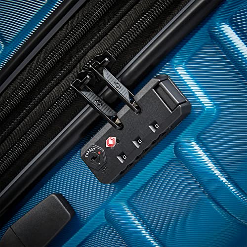 Samsonite Omni 2 Hardside Expandable Luggage with Spinner Wheels, 2-Piece Set (19/24), Lagoon Blue