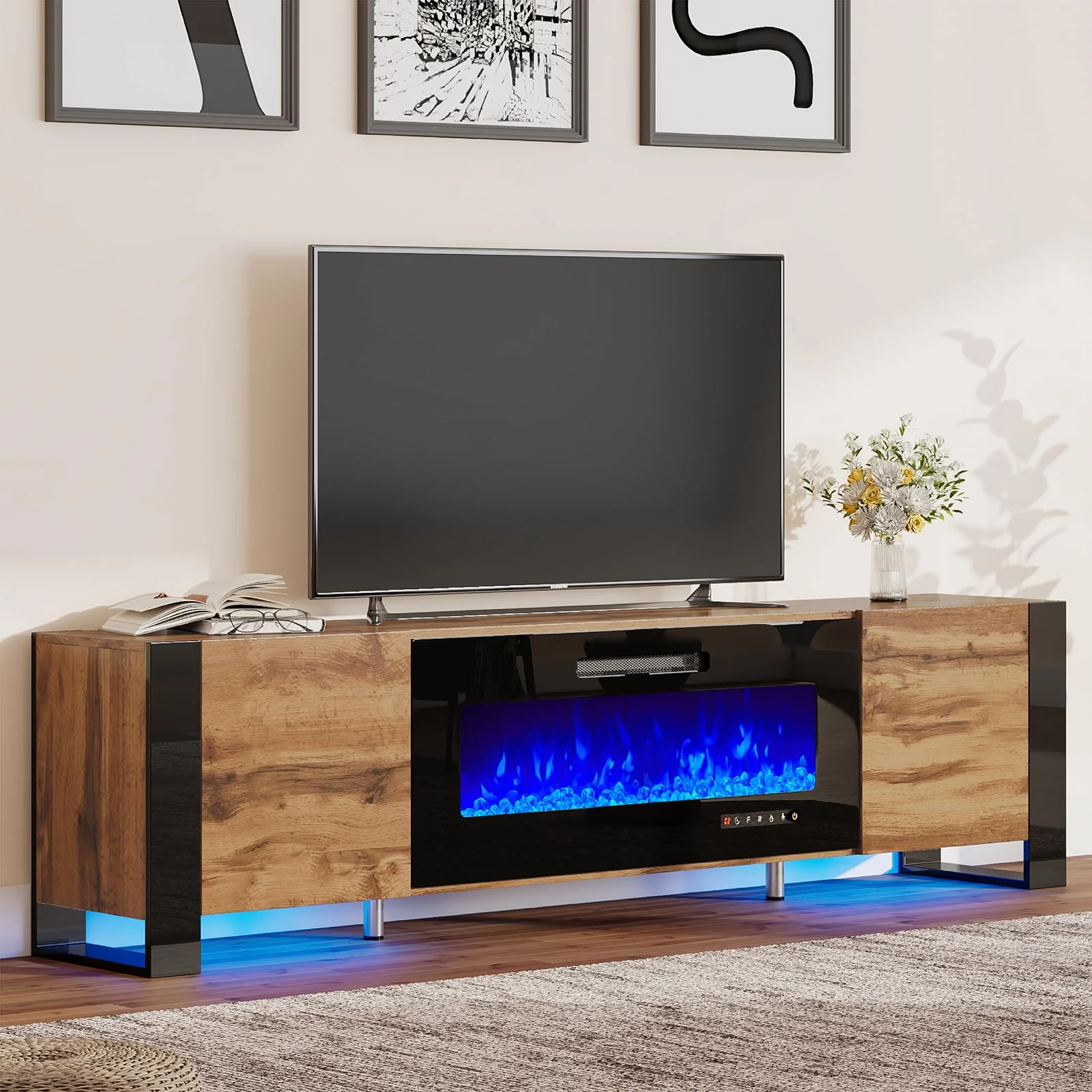 AMERLIFE Fireplace TV Stand, 80