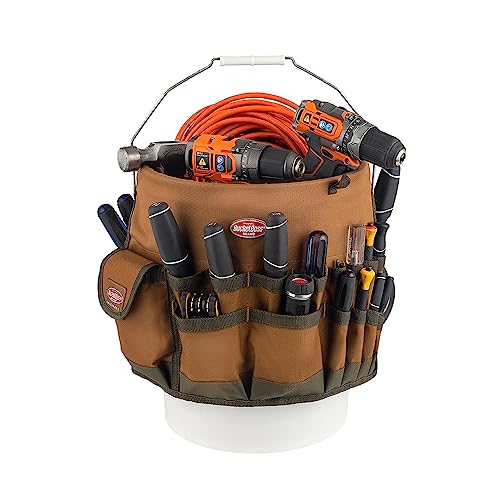 Bucket Boss Gatemouth 16 Tool Bag in Brown, 60016, 15 liters(Brown)