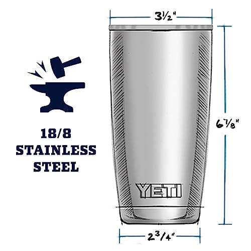 YETI Rambler 20 oz Stainless Steel Vacuum Insulated Tumbler w/MagSlider Lid