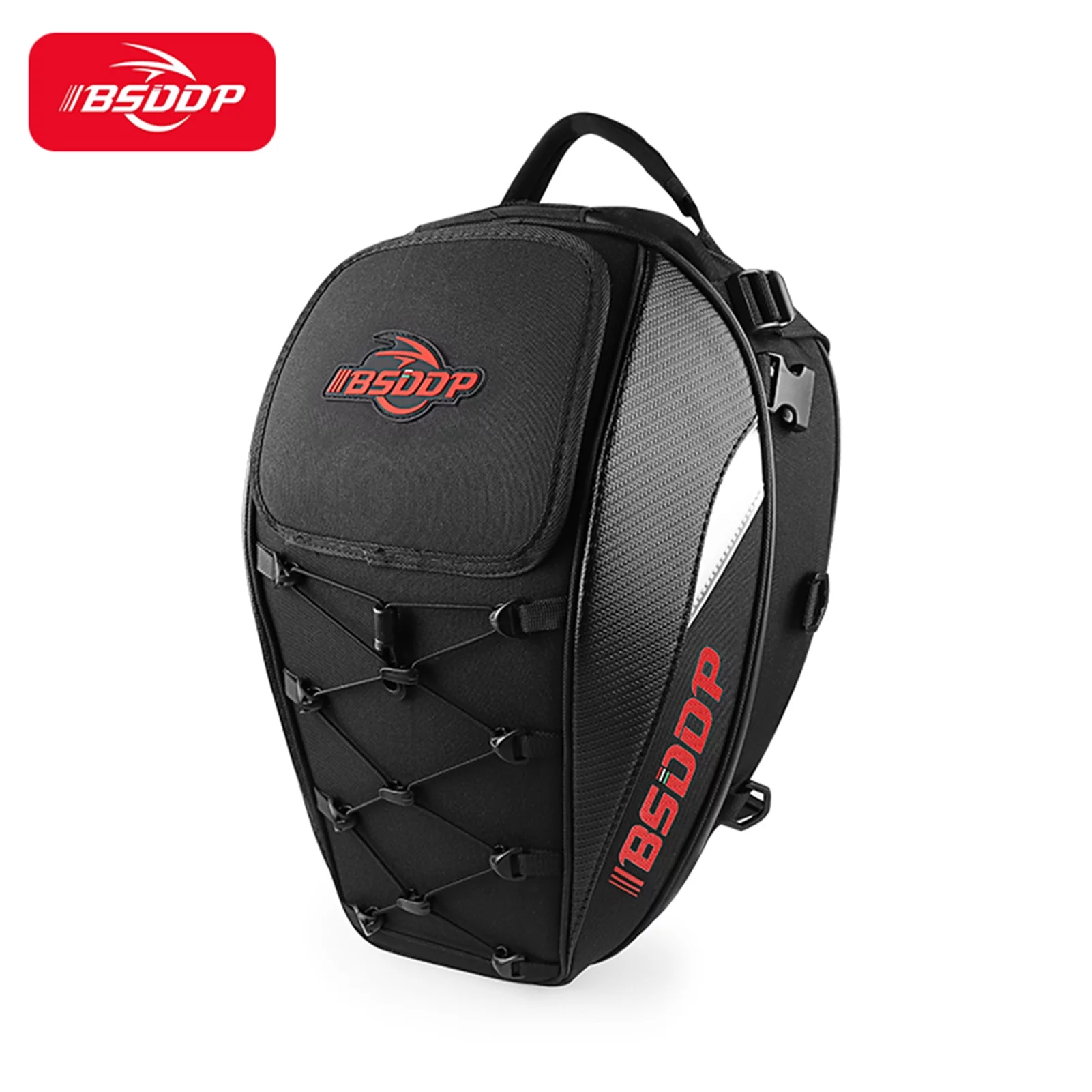 moobody Universal Motorcycle Backpack Men Waterproof Hard Shell Motorsports Track Riding Back Pack Large-Capacity Tail Case Helmet Bag Four Seasons