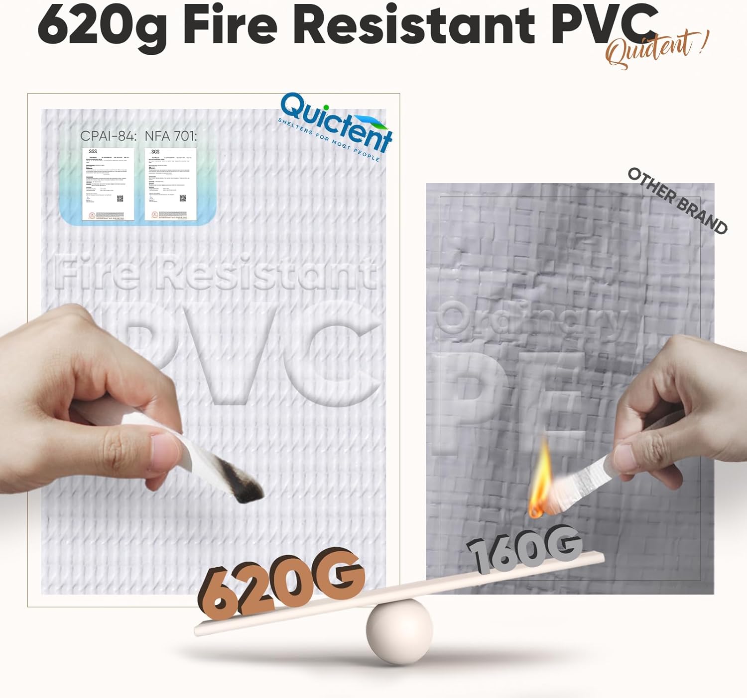 Quictent 20x30ft Party Tent Outdoor Heavy Duty Canopy Gazebo Fire Retardant White Vinyl, 100 Person Capacity Tent for Parties, Weddings, and Events, Commercial and Residential Use