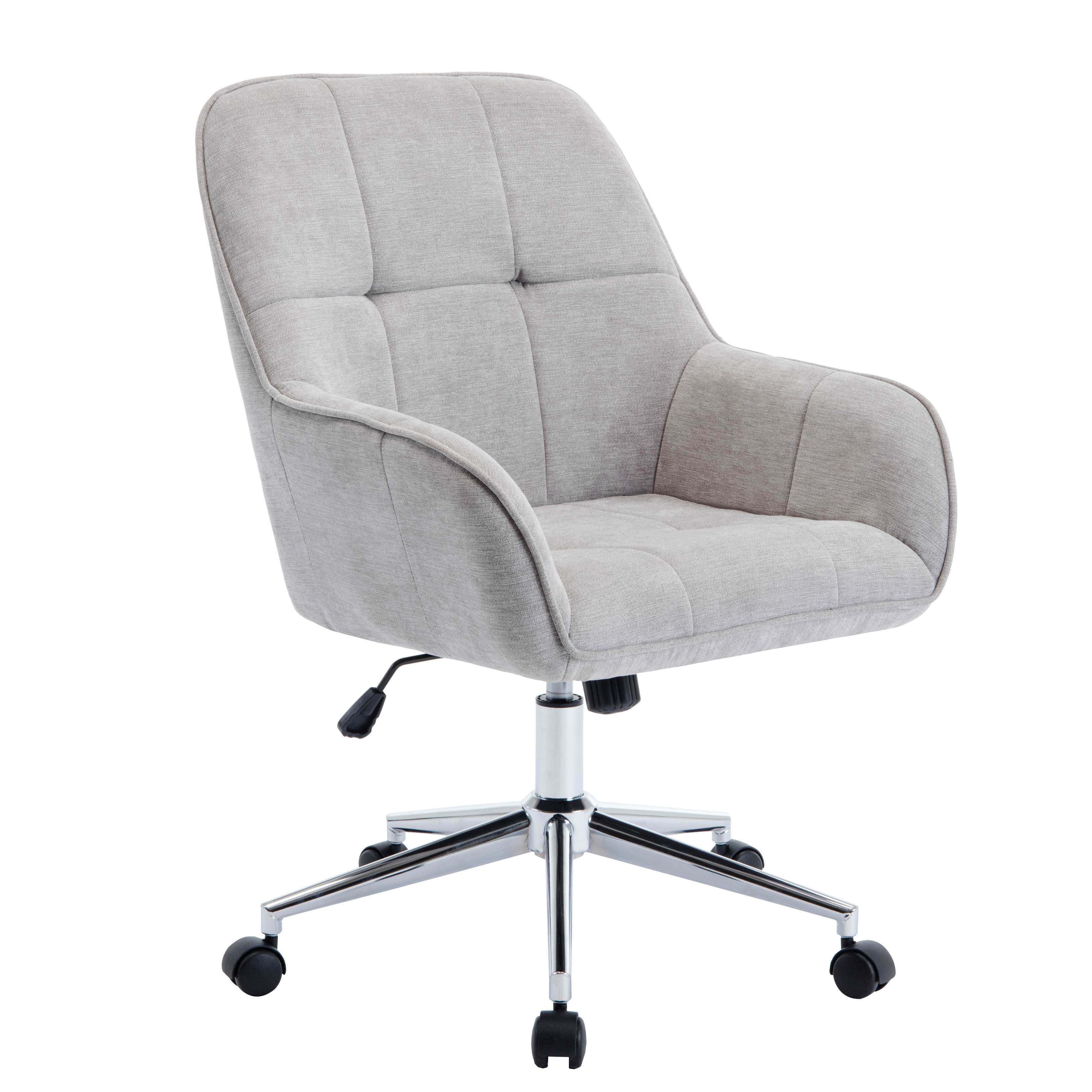 Porthos Home Office Chair, Designer Office Chairs with Arms, Lumbar Support, Height Adjustable, Bonus 5 Easy Change Footers, 360-Degree Swivel, Premium Design, Luxury