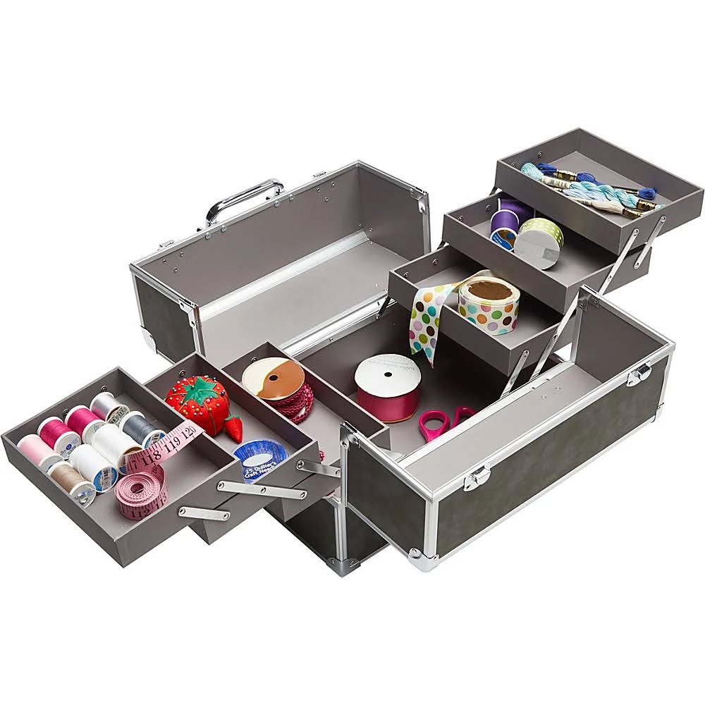 Caboodles Large Train Case - Silver