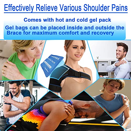 Shoulder Brace - Support and Compression Sleeve,Rotator Cuff Shoulder Brace for Men&Women,for AC Joint Pain Relief,Arm Stability,Injuries&Tears,Bursitis,Swelling,Tendonitis(Large)