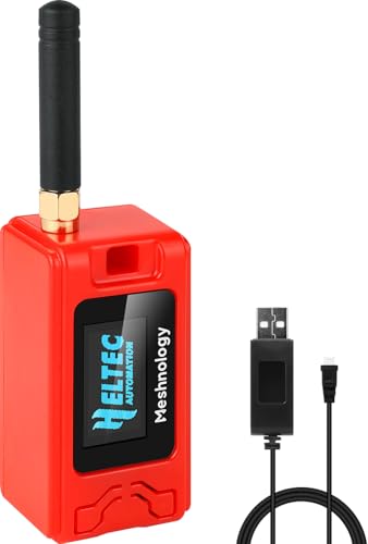 ESP32 LoRa V3 Development Board + 1100mAh Battery + Protect Case + USB Charger Cable Set - with 915MHz Antenna and SX1262 LoRa V3 Devices for Meshtastic Arduino LoRawan IOT (N30 Version,4-in-1,Black)