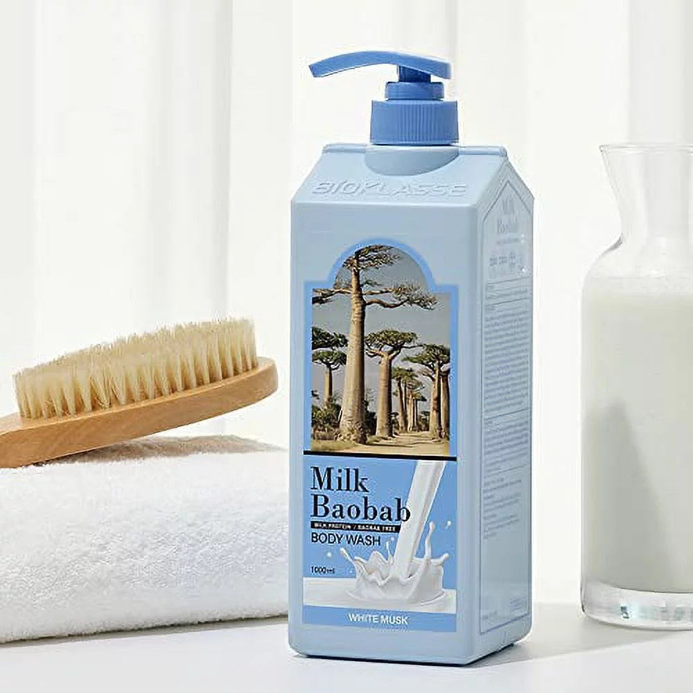 Milk Baobab White Musk Body Wash 1+1 500ml/16.90 fl oz (Pack of 2)