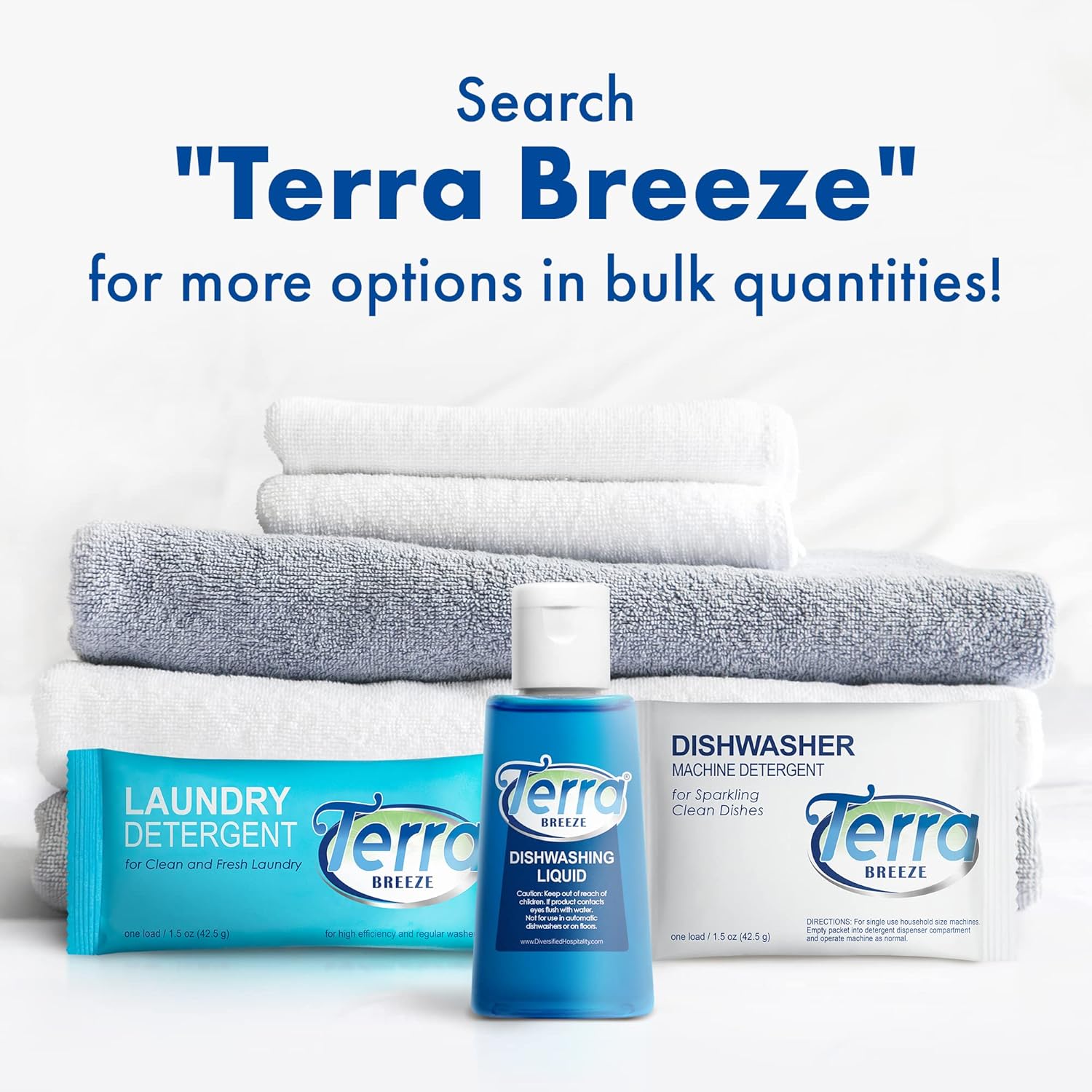 Terra Breeze Laundry Detergent Powder - 1.5 oz Individually Wrapped Packet (Case of 50)