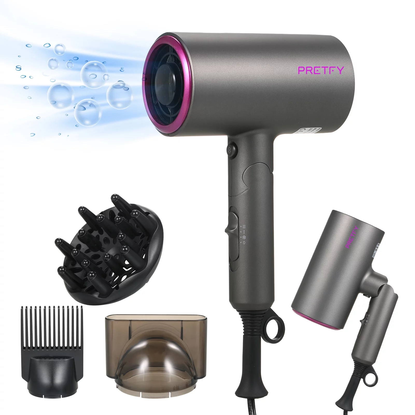 Hair Dryer 1800W Professional Ionic Hairdryer for Hair Care Powerful Hot/Cool Wind Blow Dryer