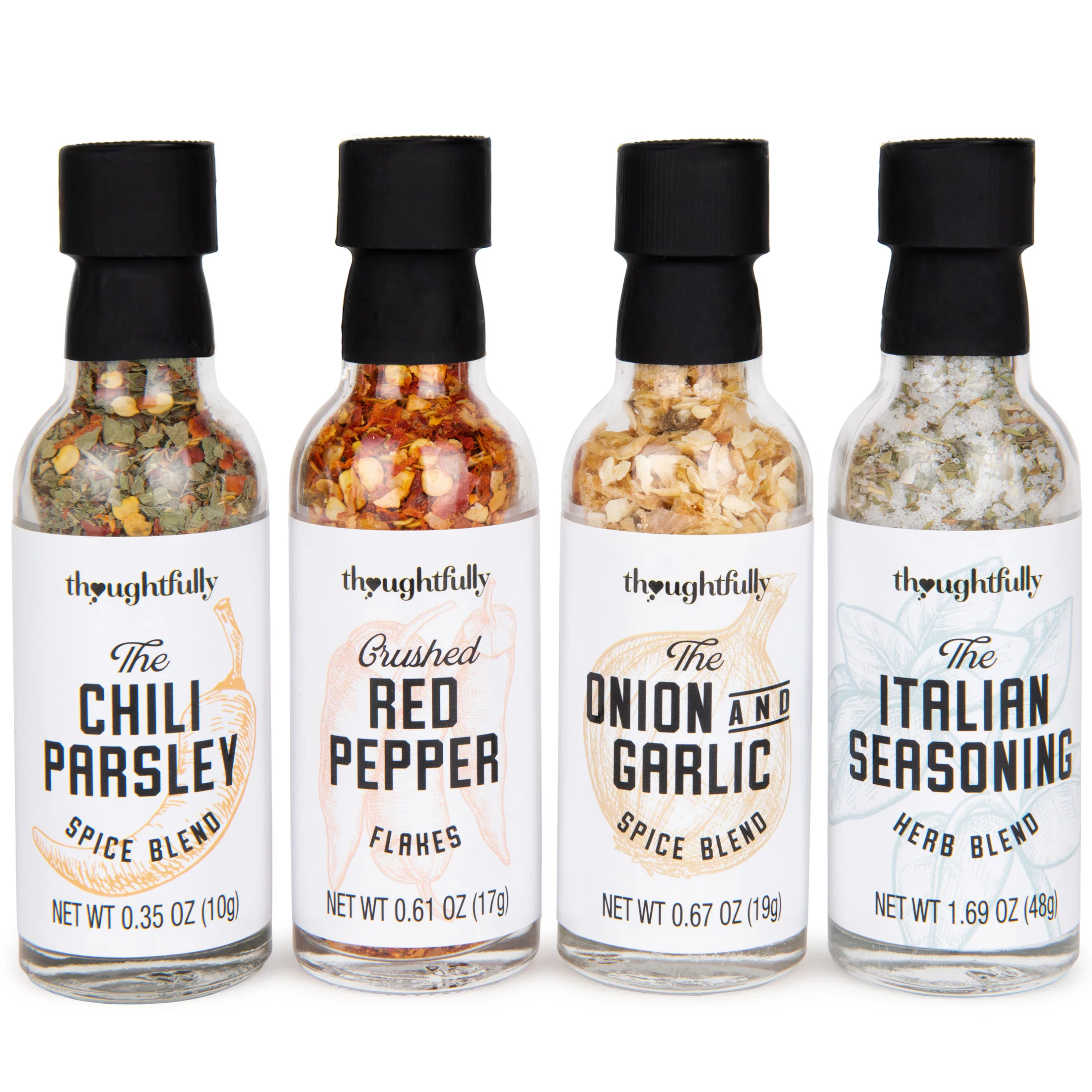 Thoughtfully Gourmet, Pizza Seasoning Gift Set, Variety of Flavors, 4-Pack