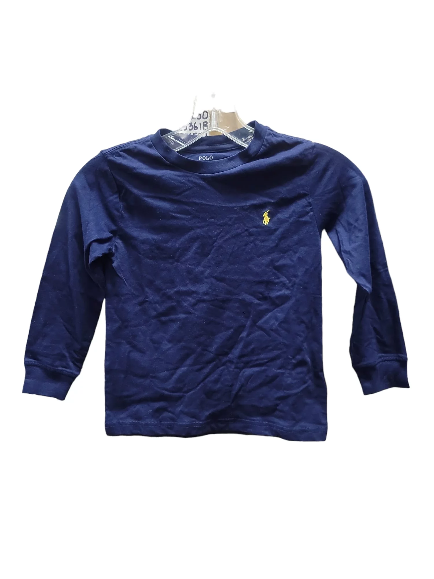 Polo Ralph Lauren NAVY BLUE Boys Long-Sleeve Waffle-Knit Tee, Size 5