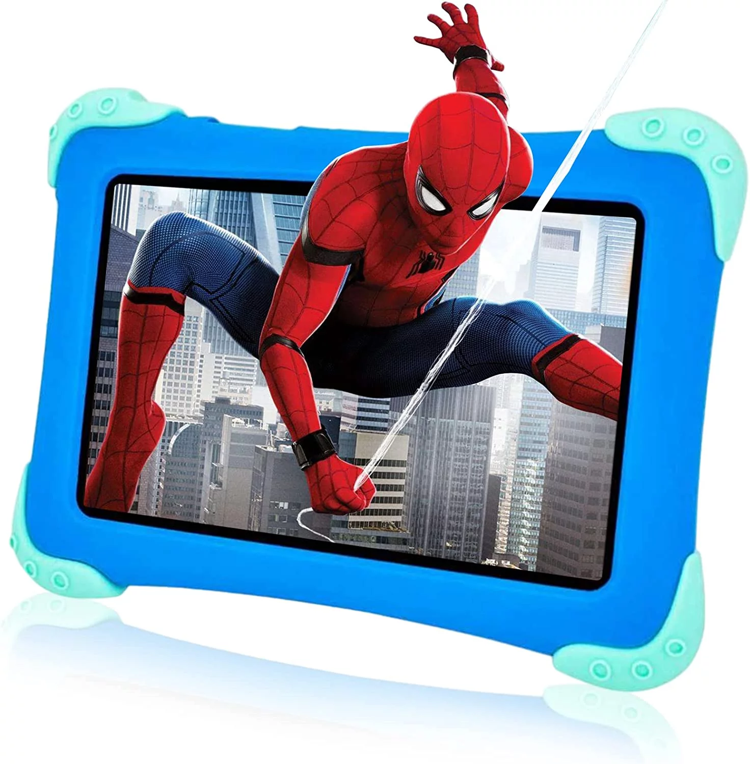 good deal wei  Kids Tablet 7 inch Tablet Learning Tablet for Kids 2-12 GMS Certified Android 11 Quad-Core 2+32GB WiFi Bluetooth Dual Camera Parental Control with Drop-Proof Toddler Tablet Case (Blue)