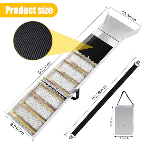 50.3inch Portable Folding Aluminum Alloy Sluice Box,Gold Sluice Equipment,Sluice Box for Gold Mining,Gold Panning Tools,Gold Prospecting and Mining Kit